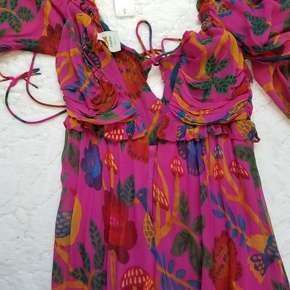 Farm Rio Pink Sweet Forest Maxi Dress - Picture 9 of 12